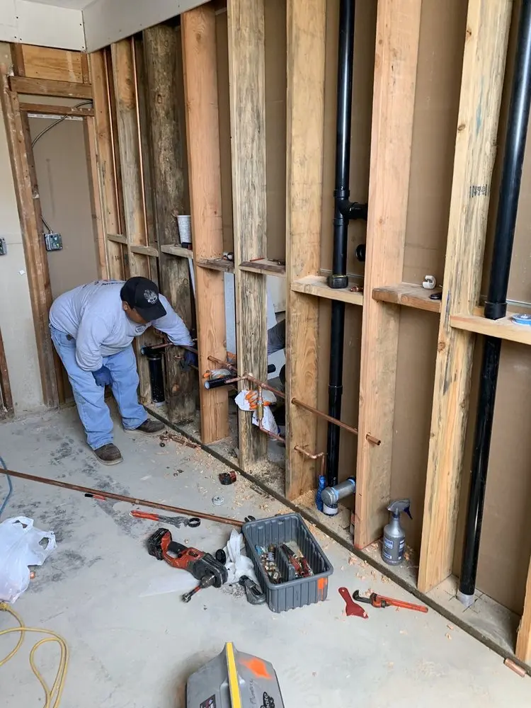 Commercial rough-in plumbing for Trenchless Sewer Repair in Downtown Winston-Salem